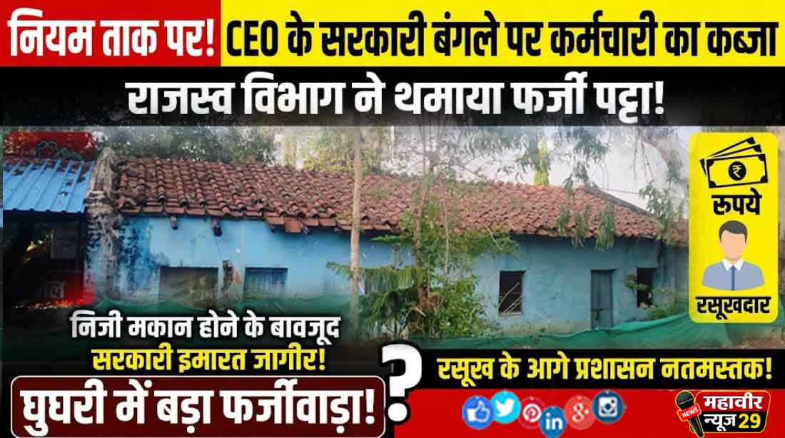 सीईओ के सरकारी बंगले पर कर्मचारी का कब्जा